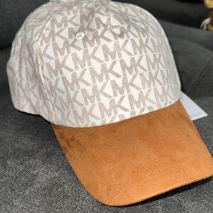 Michael Kors Tan and Brown Logo Hat